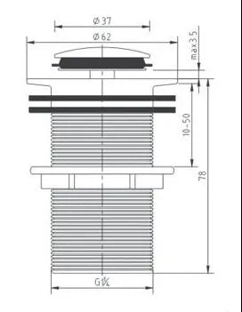 Pop up Waste NF CH 32MM