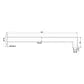 Ins7911bn Taran Shower Arm Brush Nickel 400MM