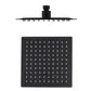 Taran Twin Shower on Rail Bottom Inlet With Dual Hose Square Matt Black