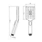 Taran Twin Shower on Rail Bottom Inlet With Dual Hose Square Matt Black