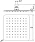 Taran Stainless Shower Head Square 400 Chrome