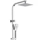 Twin Shower on Rail Square Chrome 10 Shower Head