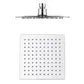 Twin Shower on Rail Square Chrome 10 Shower Head