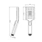 Twin Shower on Rail Square Chrome 10 Shower Head