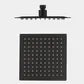 Taran Twin Shower Set Top Inlet With Square 200MM Shower Head-Half Rail,Gun Metal