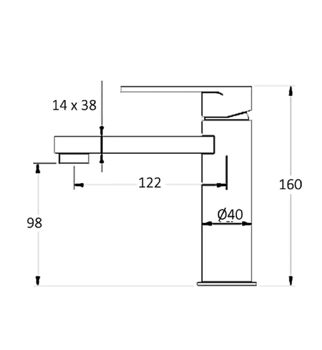 Vetto Basin Mixer Brush Nickel