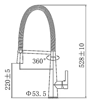 Pull Out Sink Mixer Chrome