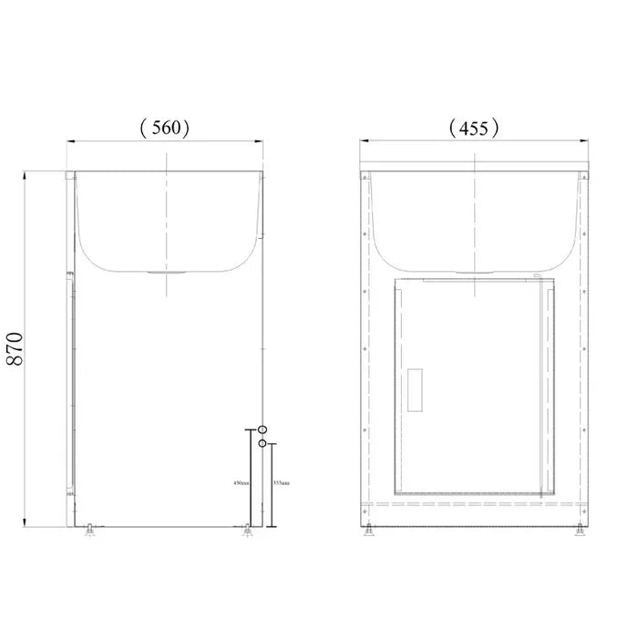 45L Compact Laundry Sink