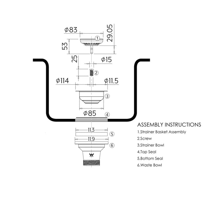 Kitchen Sink Waste for Granite Sink, Butler Sink & Stainless Steel Sink
