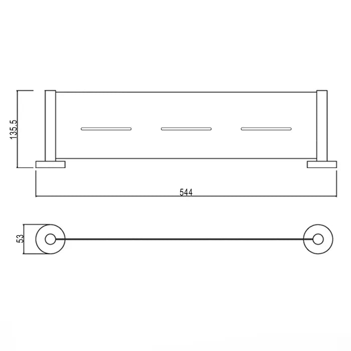 Rondo Shower Shelf Brushed Nickel