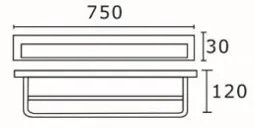 Recxis Double Towel Rail 750