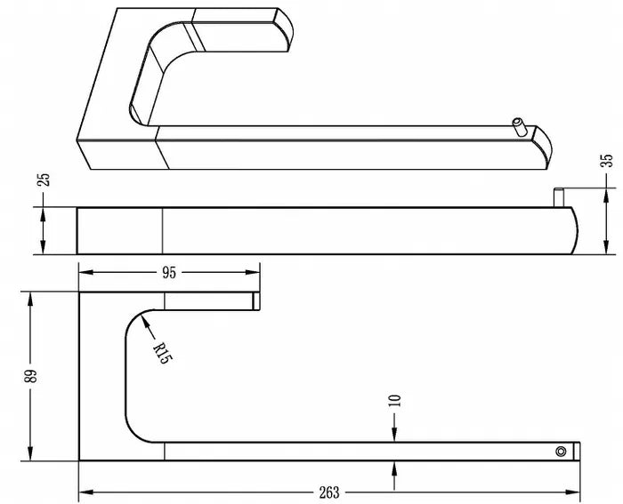 Taran Towel Bar Blk