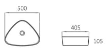 Basin Triangle 500x405x105