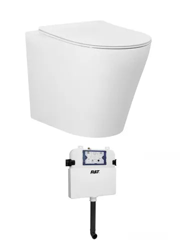 Alzano Wall Face Pan R&T Inwall Cistern Set