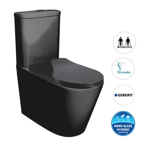 Feanza Black Tornado Toilet