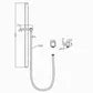 Pavia Shower Rail Brushed Nickel