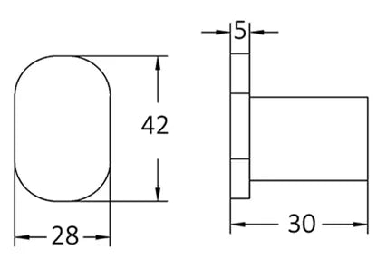 Vetto Robe Hook Brushed Nickel
