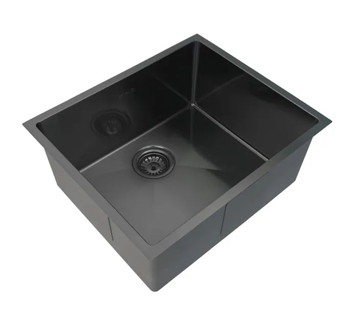 Hand Made Gun Metal Kitchen Sink - Top or Undermount - 520mm x 440mm x 220mm