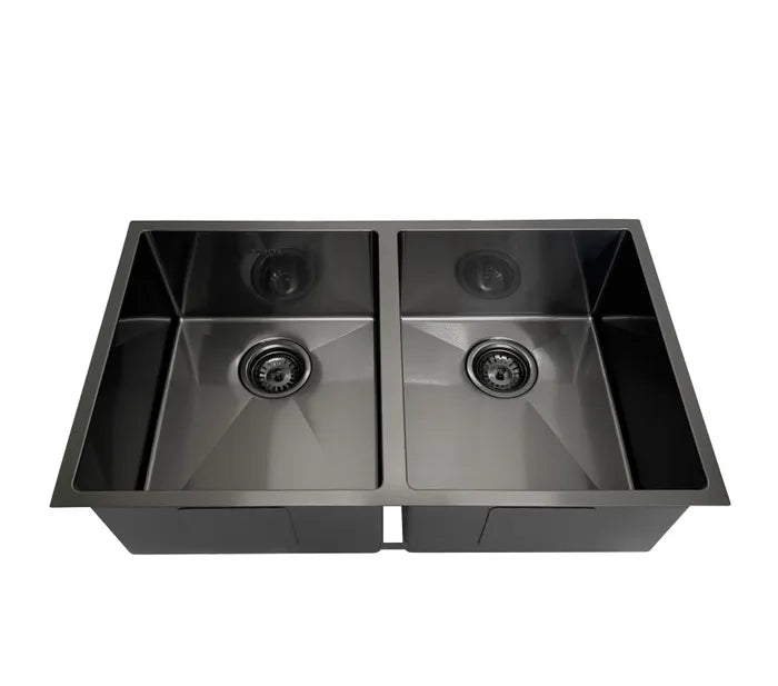 Hand Made Gun Metal Kitchen Sink - Top or Undermount - 760mm x 450mm x 220mm