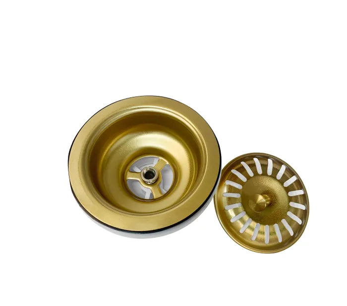 Hand Made Dark Brushed Gold Kitchen Sink - Top or Undermount - 760mm x 450mm x 220mm