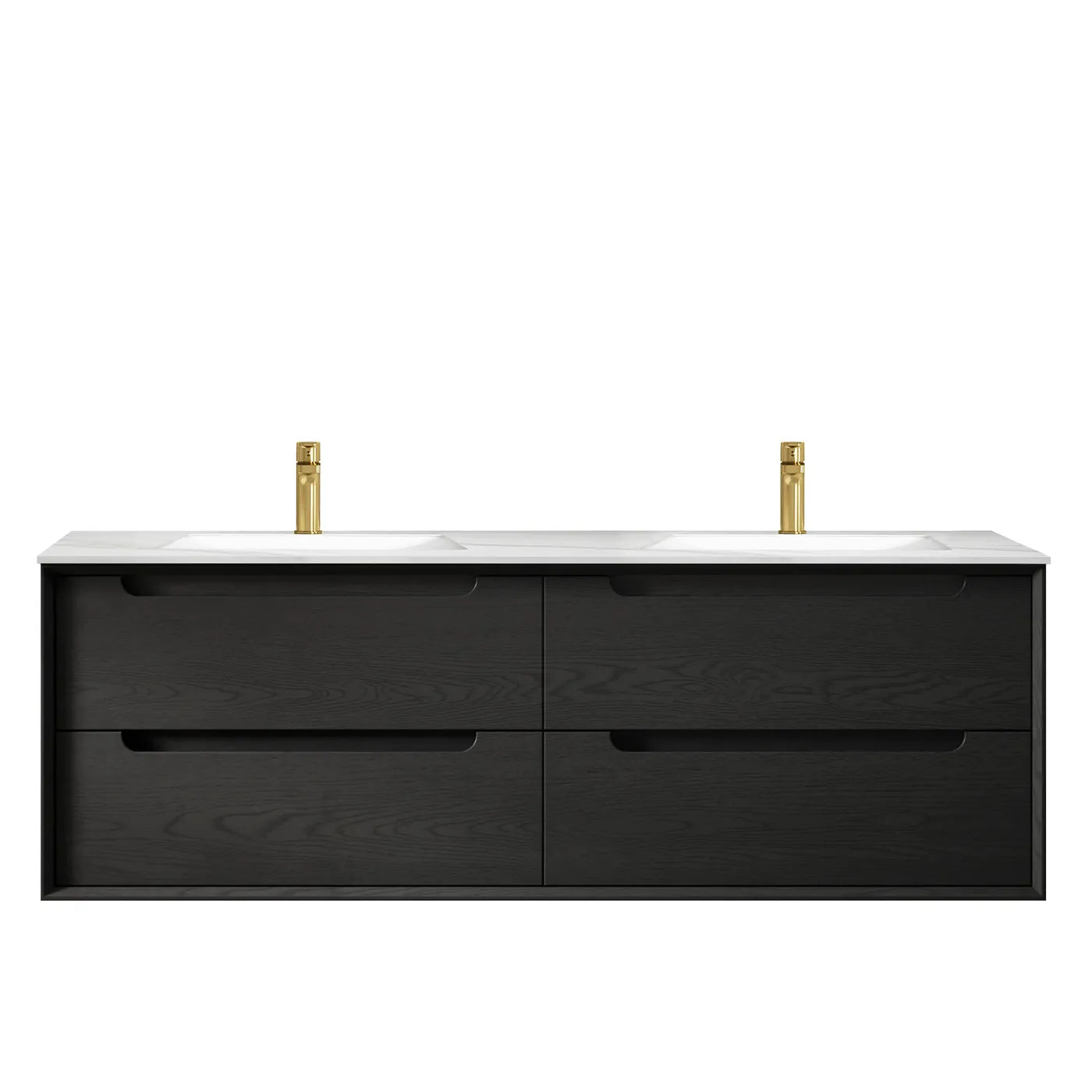 Black Oak Byron 1500MM Wall Hung Vanity Cabinet Only