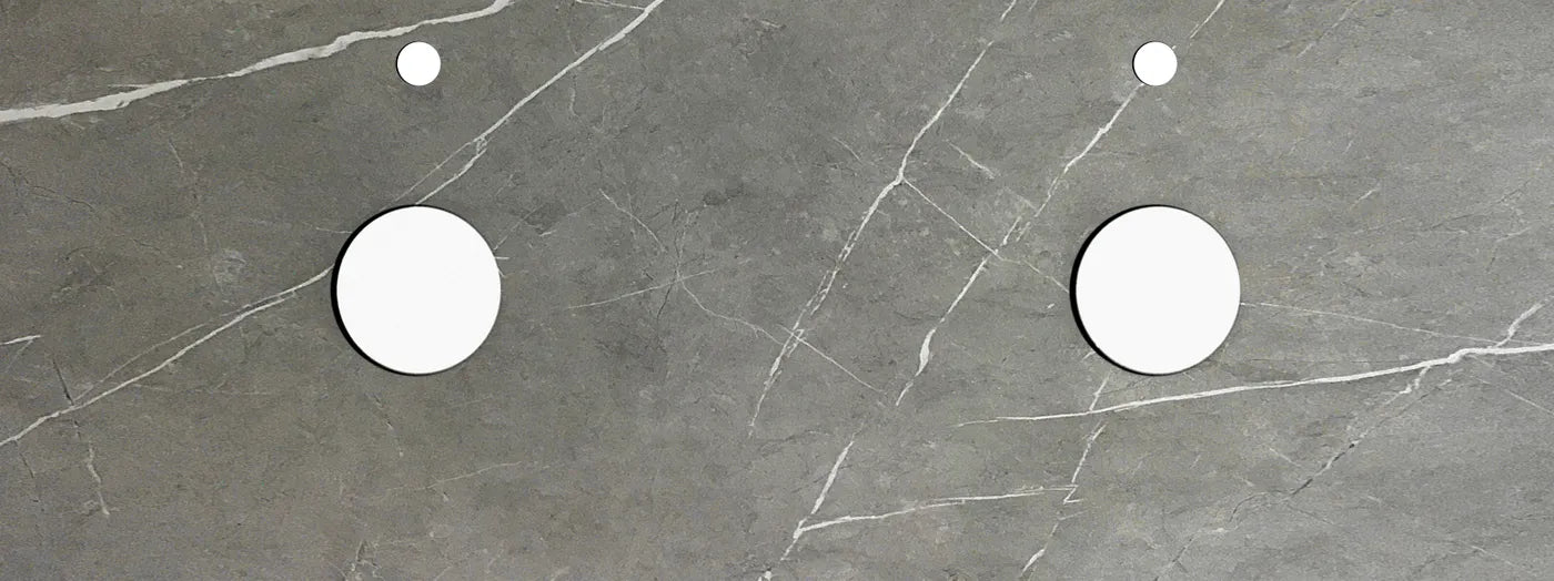 Black Oak Byron 1500MM Wall Hung Vanity Rock Plate Counter Top