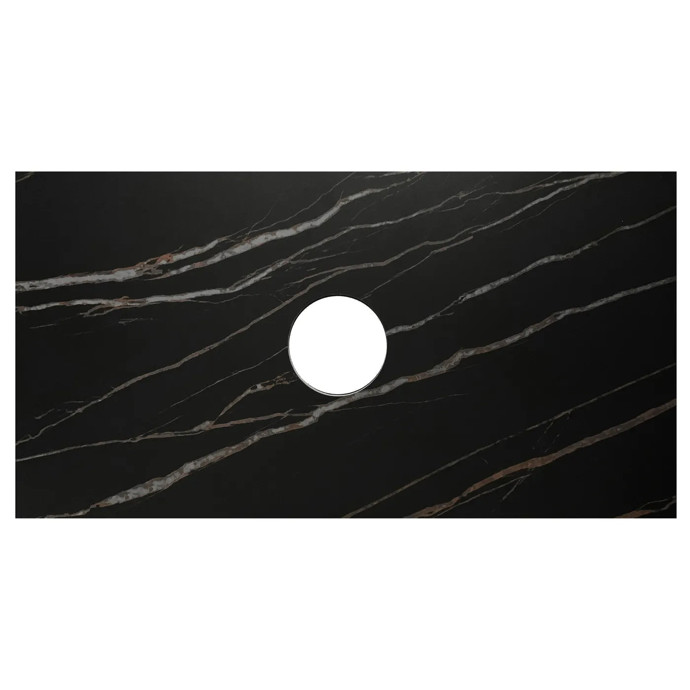 Black Oak Byron 750MM Wall Hung Vanity Rock Plate Counter Top