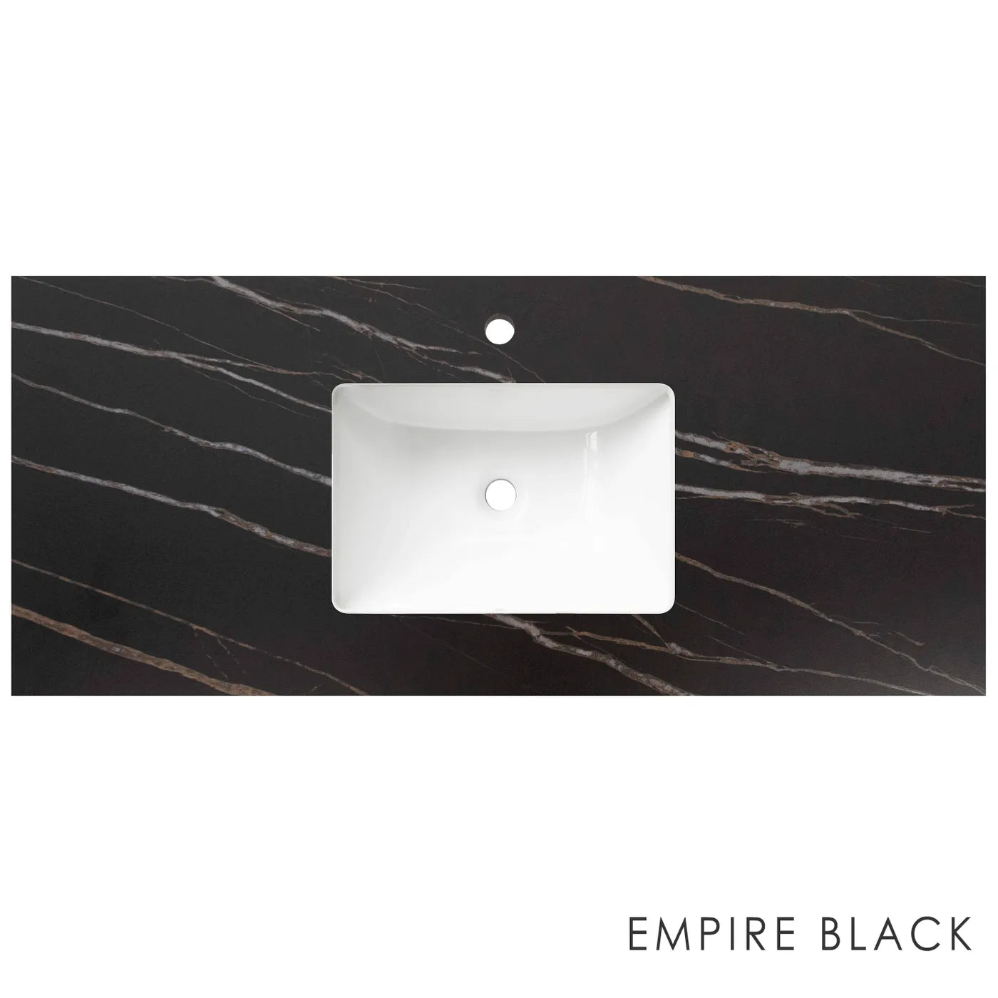 Satin Black Hampton Mark Ii 1200MM Wall Hung Vanity Under Mount Stone Top