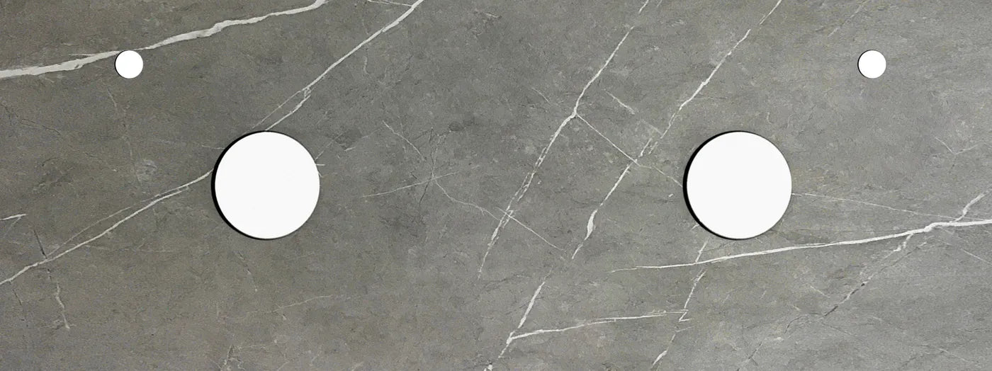 Satin Black Hampton Mark Ii 1500MM Wall Hung Vanity Rock Plate Counter Top