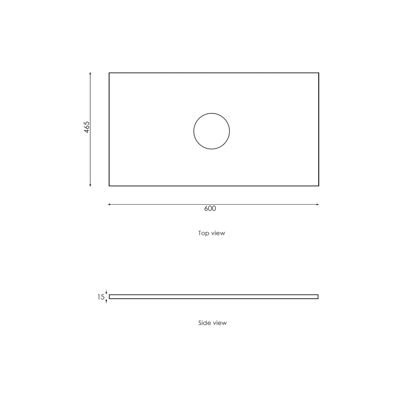 Satin Light Grey Hampton Mark Ii 600MM Wall Hung Vanity Rock Plate Counter Top