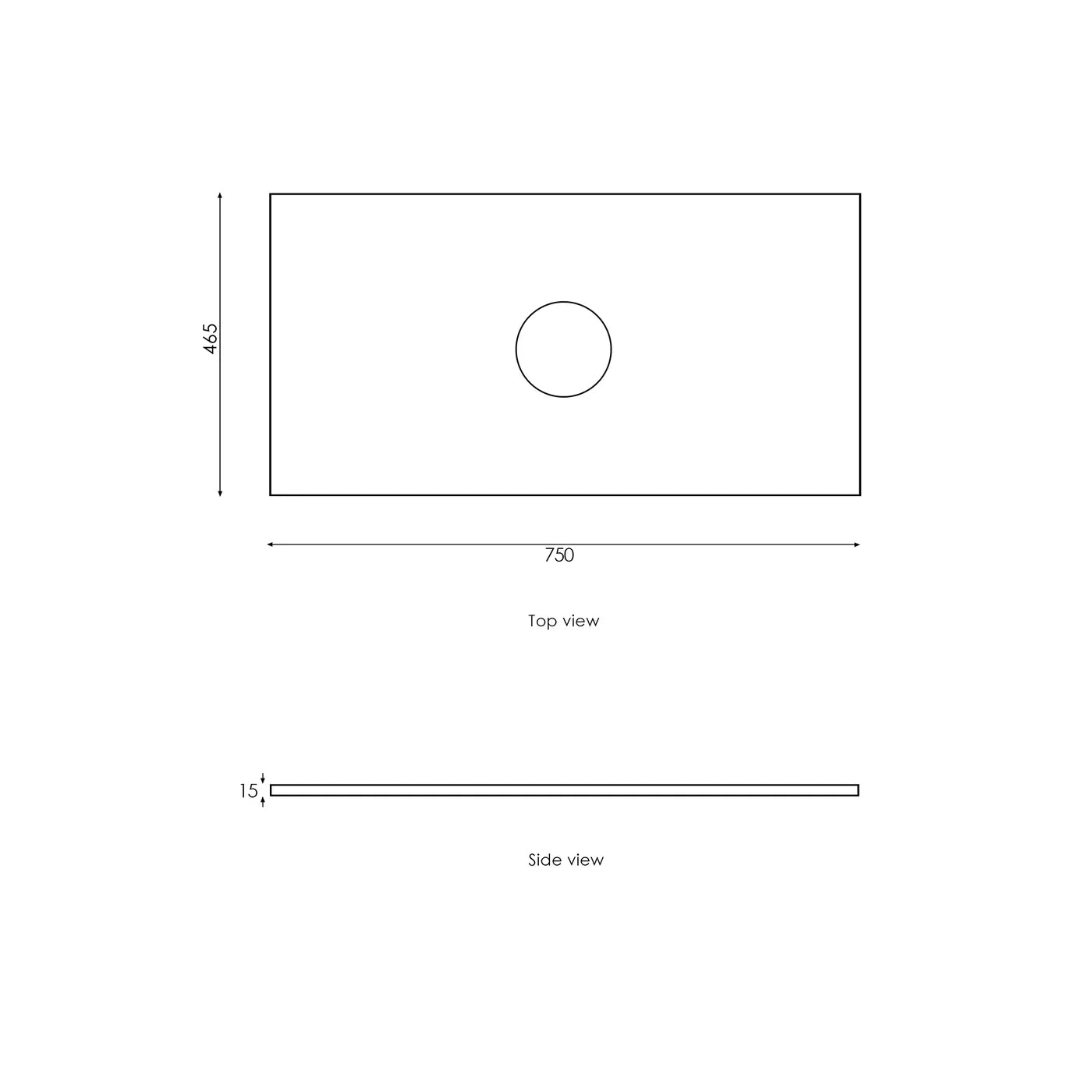 Satin White Hampton Mark Ii 750MM Wall Hung Vanity Under Mount Stone Top