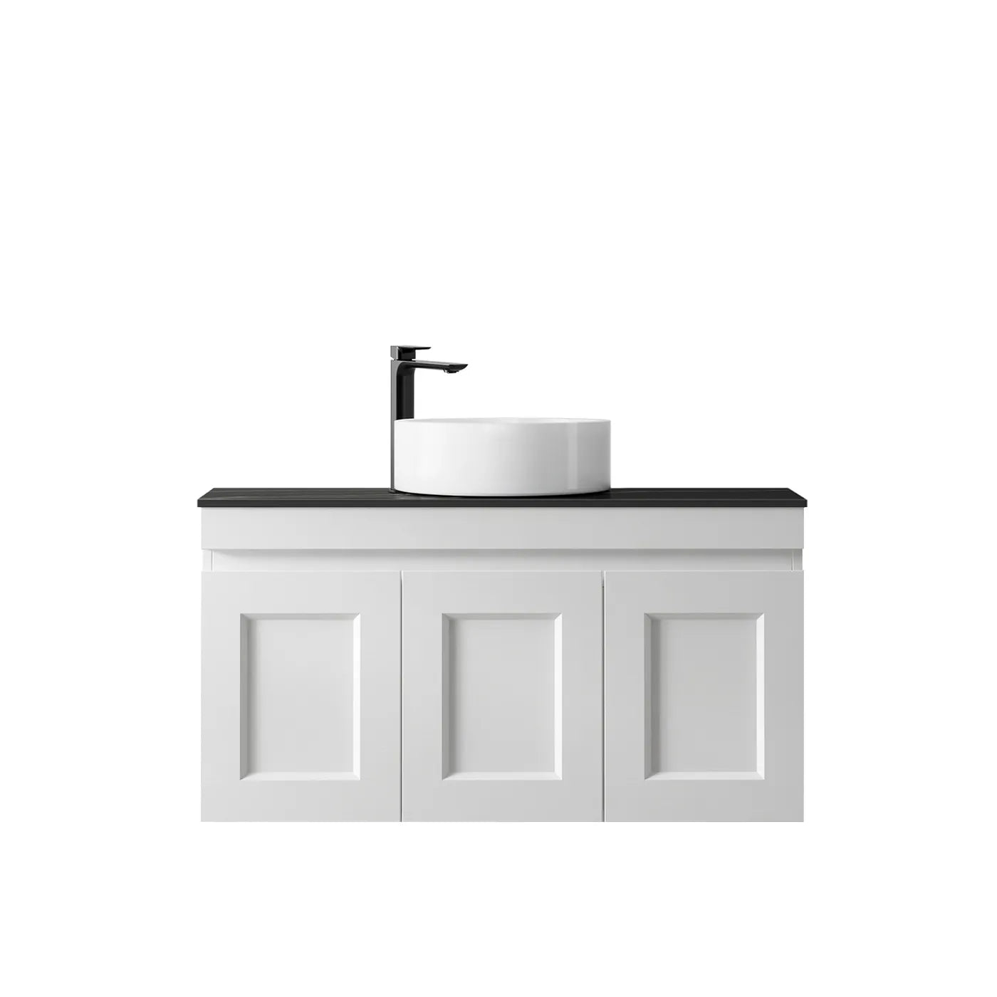 Satin White Hampton Mark Ii 1200MM Wall Hung Vanity Rock Plate Counter Top