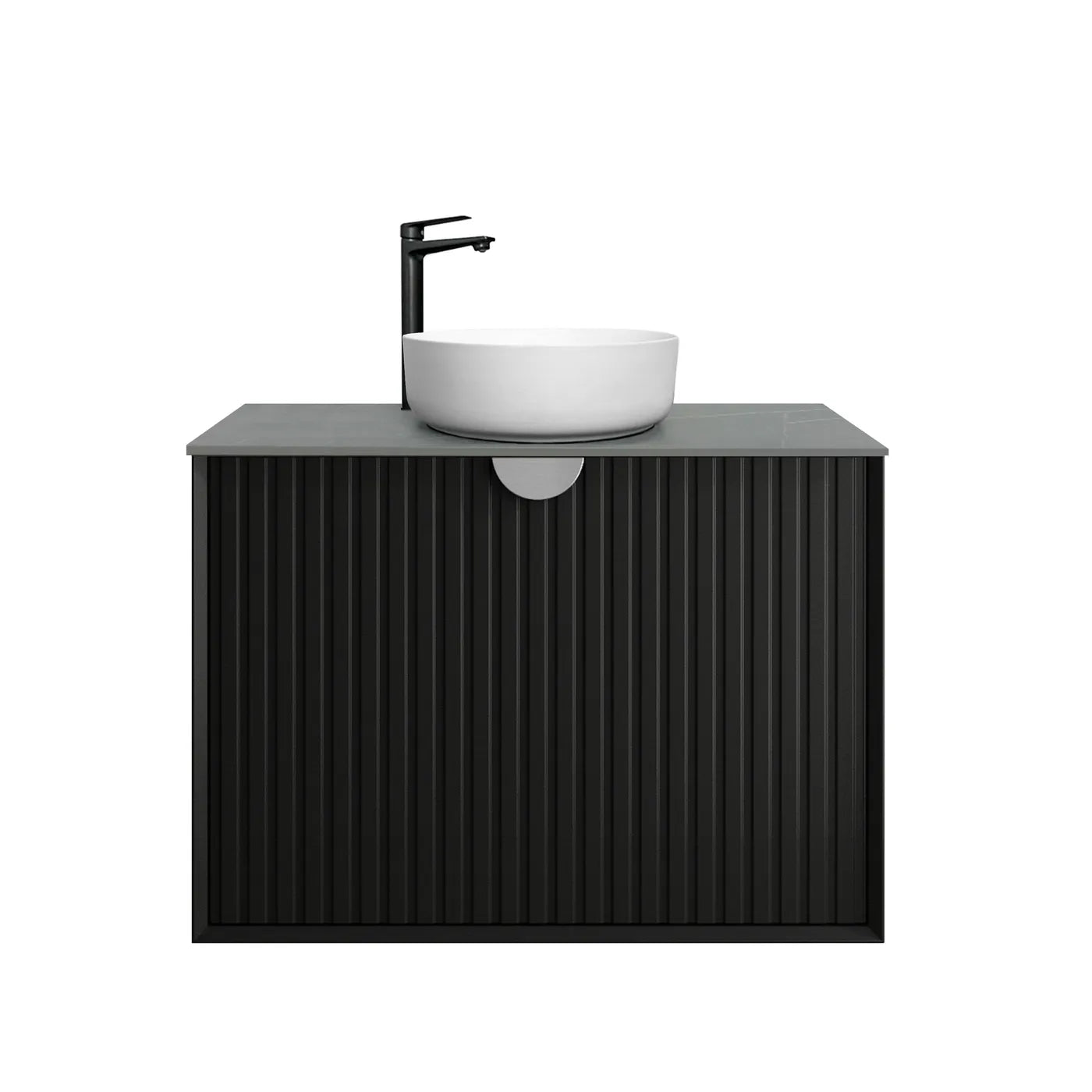 Matte Black Marlo 900MM Wall Hung Vanity Slimline Ceramic Top