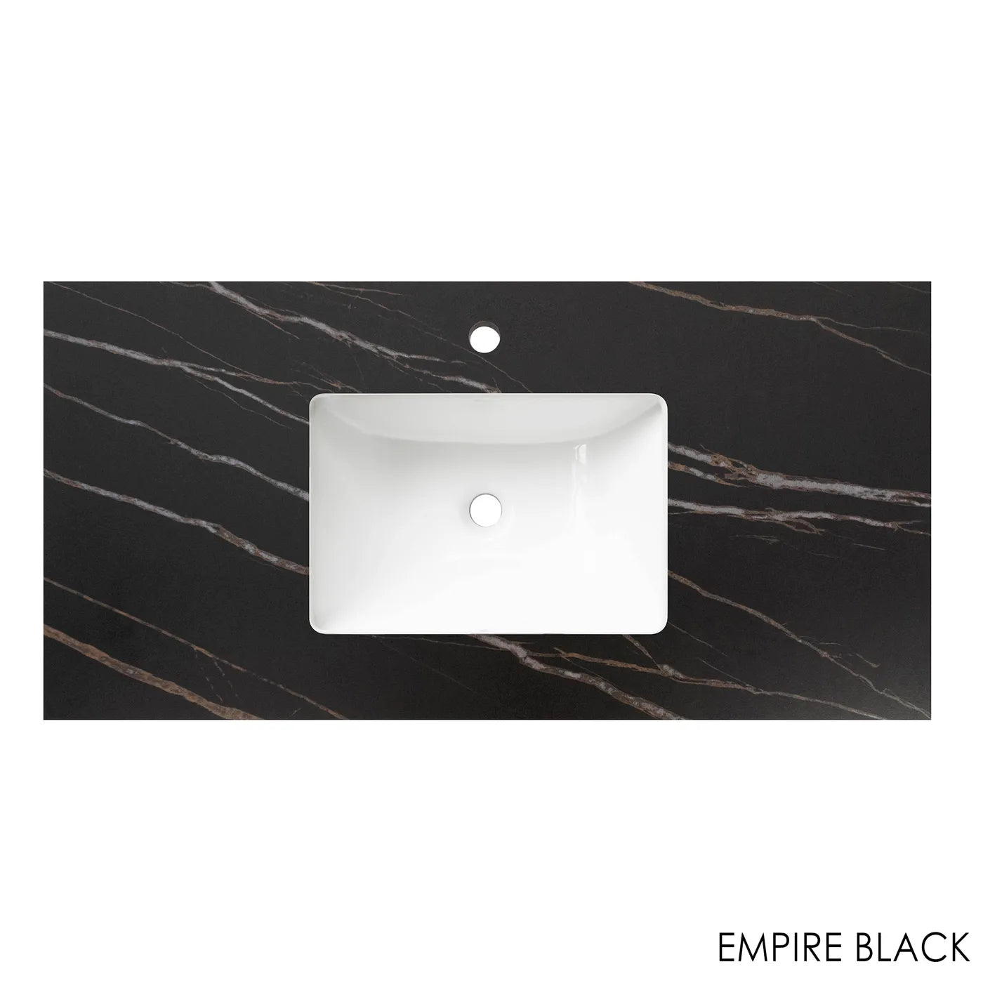 Matte Black Marlo 1200MM Wall Hung Vanity Rock Plate Counter Top