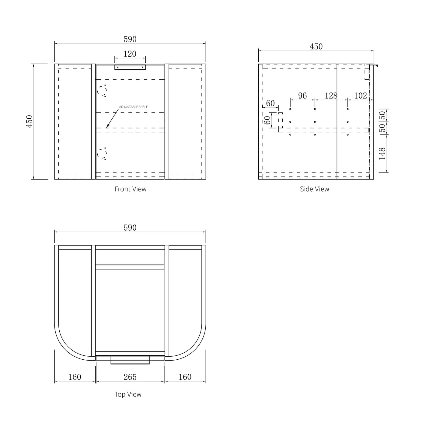 Bondi Black Oak 600x460 Curve Vanity