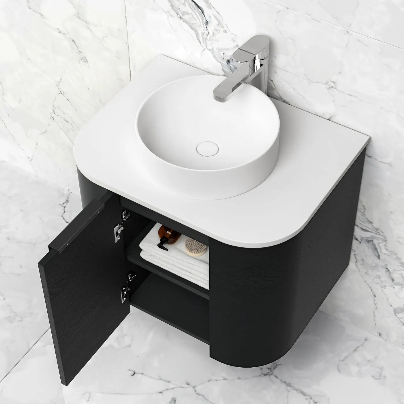 Bondi Black Oak 600x460 Curve Vanity