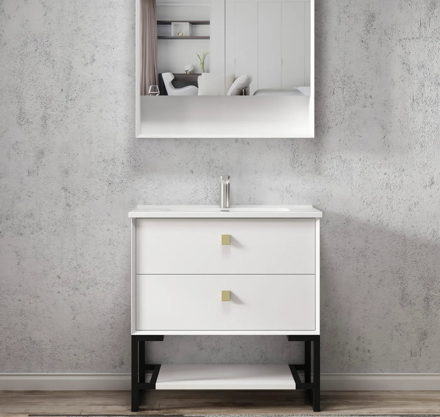 Leg for Boston 750x450 Matte White Vanity