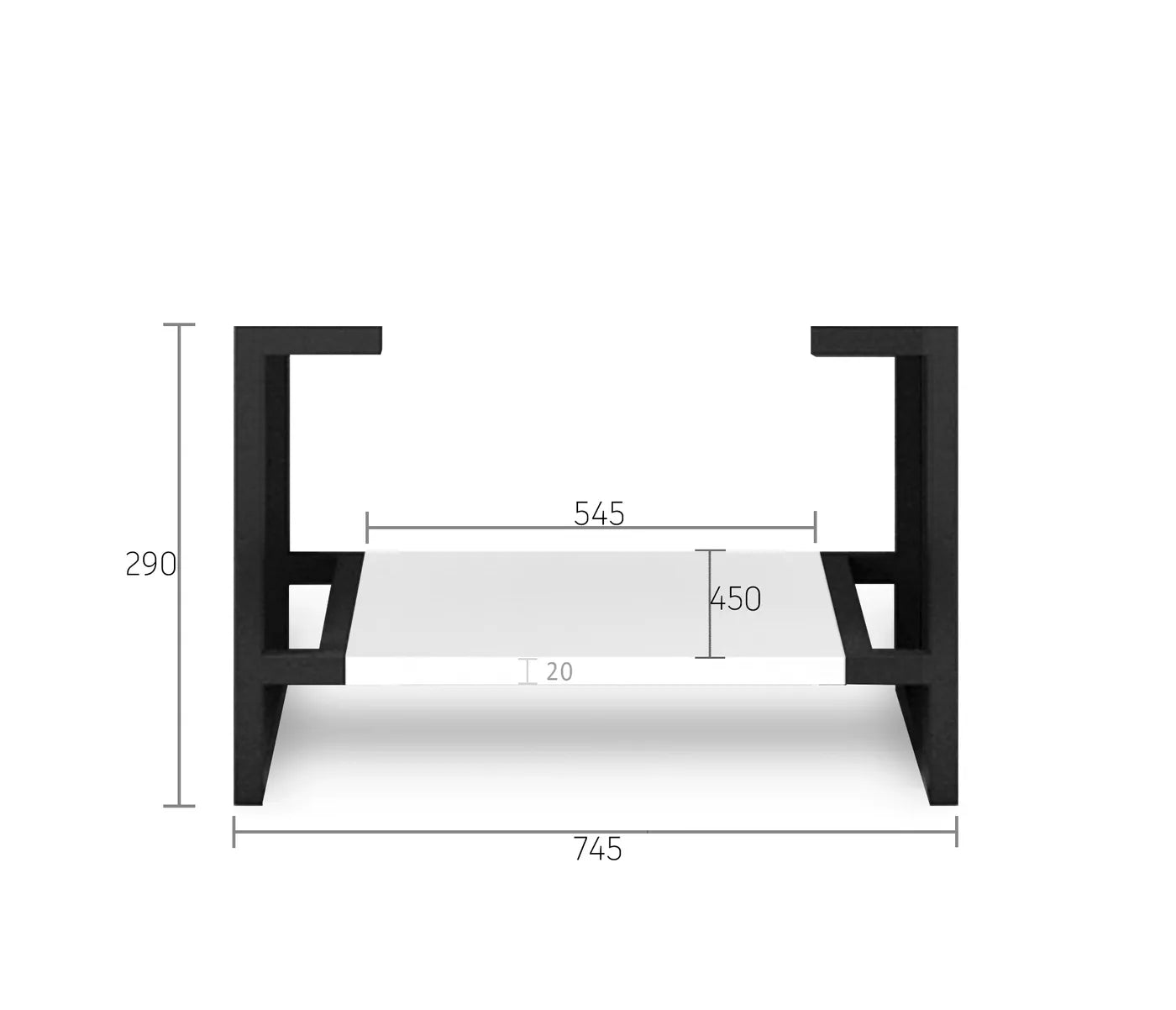 Leg for Boston 750x450 Matte White Vanity