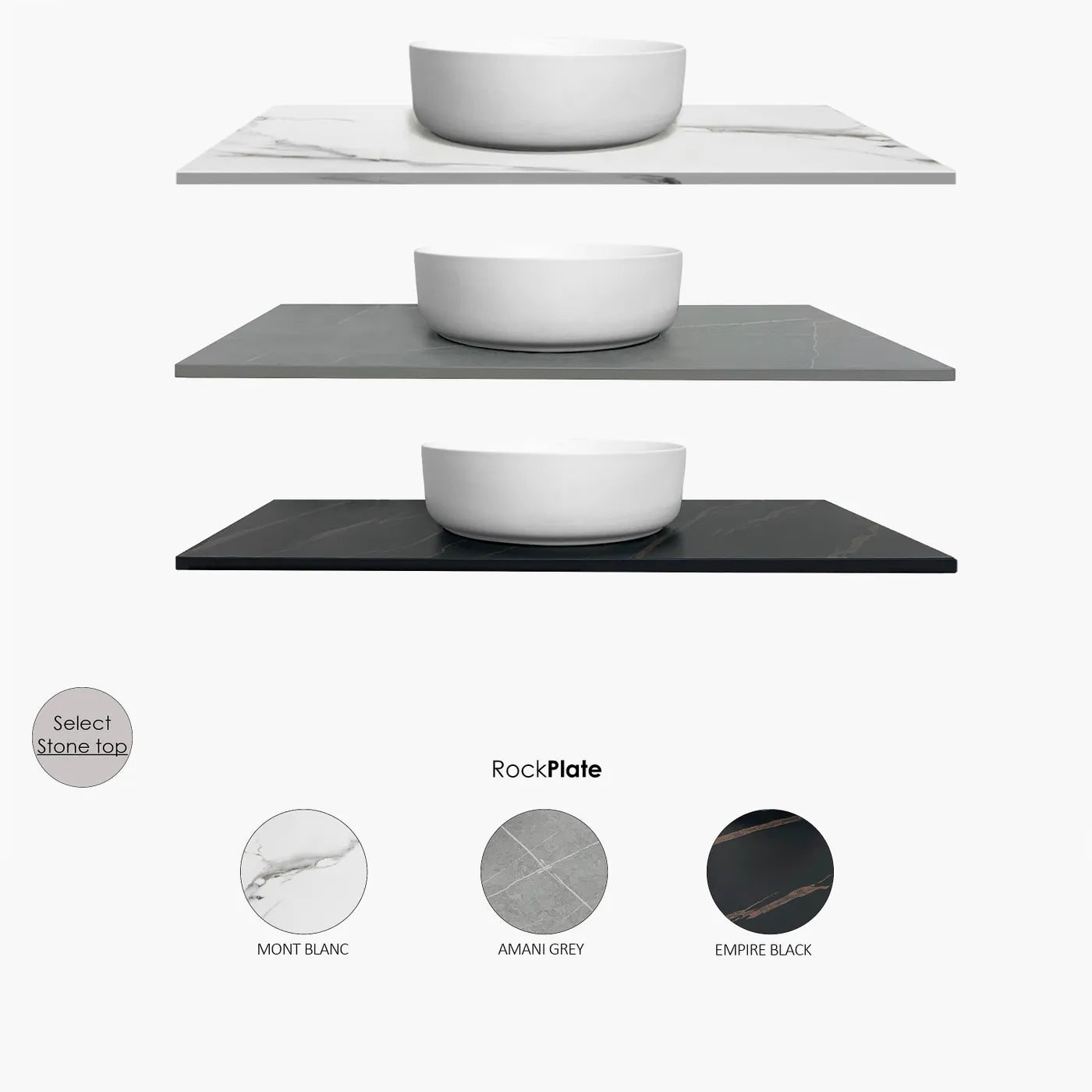 Satin White Boston 750MM Wall Hung Vanity Slimline Ceramic Top