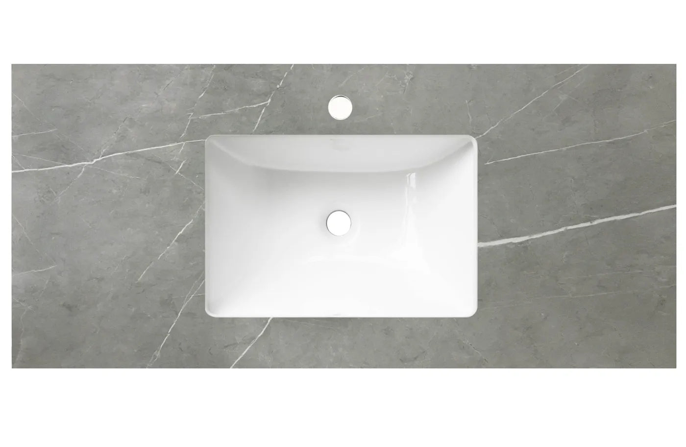 Satin White Boston 1200MM Wall Hung Vanity Under Mount Stone Top