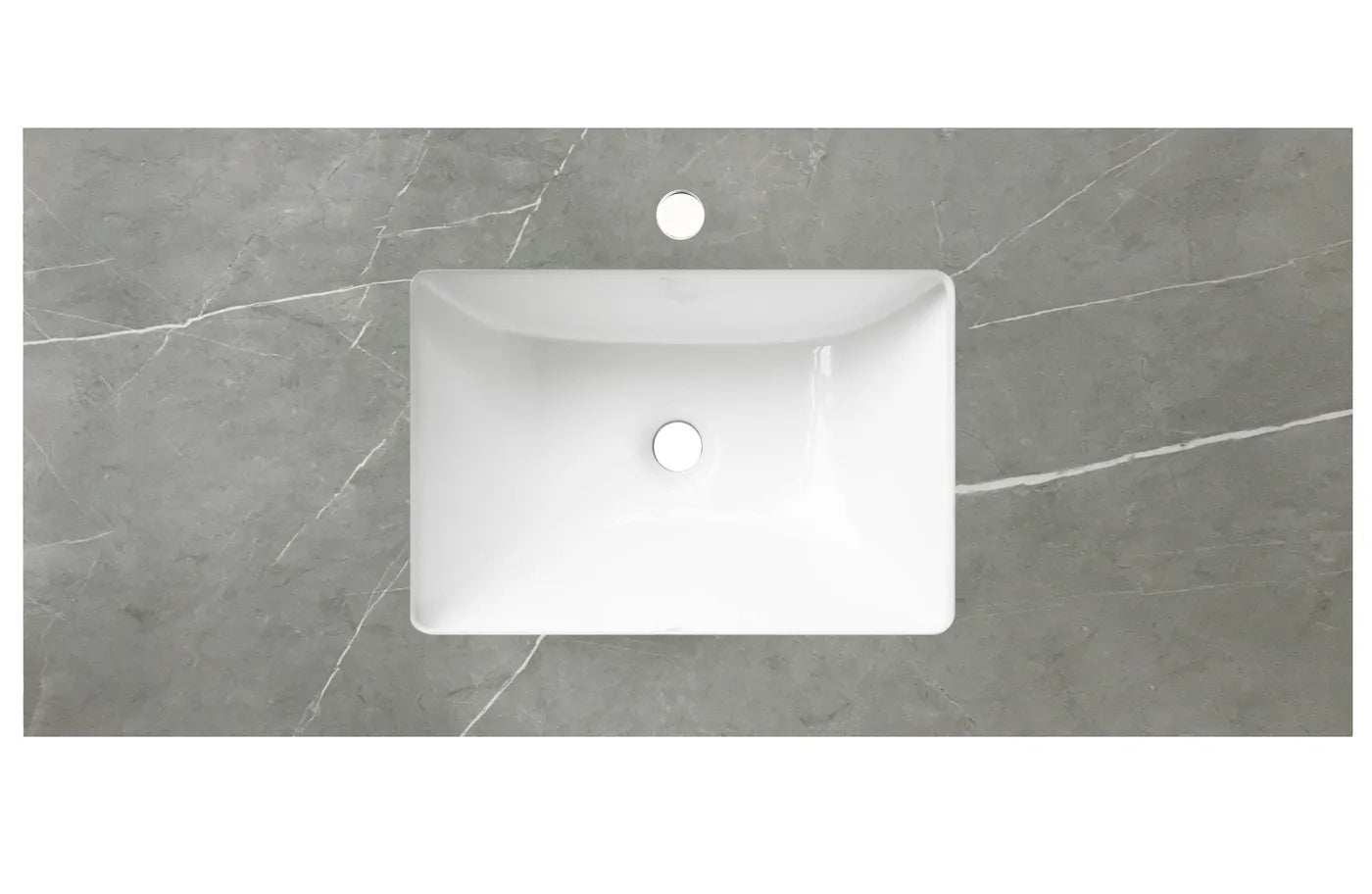 Light Grey Boston 1500MM Wall Hung Vanity Rock Plate Counter Top