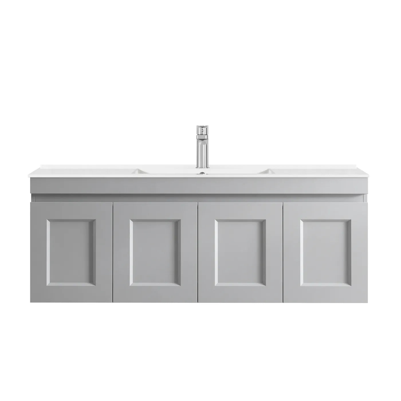 Satin Light Grey Hampton Mark Ii 1200MM Wall Hung Vanity Cabinet Only