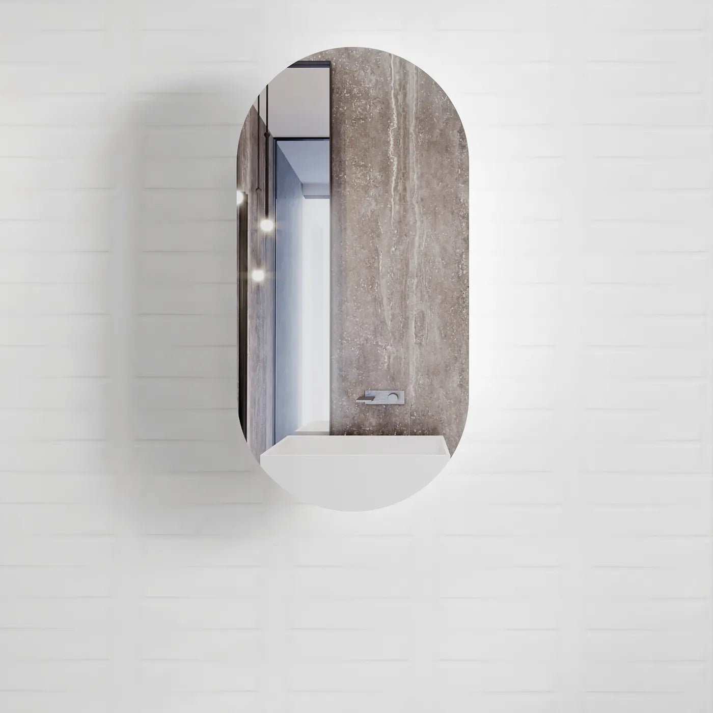 Noosa Shaving Cabinet Matte White