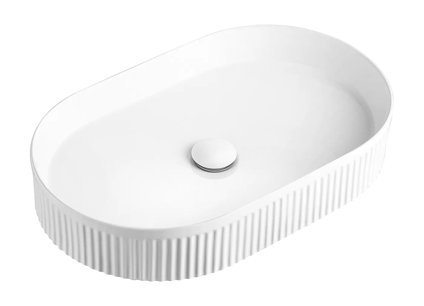 Kensington 580x360x100 Oval Basin Matt White