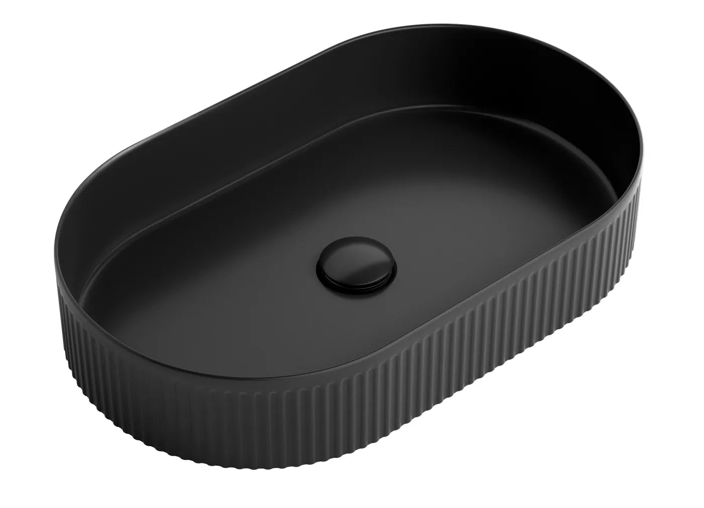 Kensington 580x360x100 Oval Basin Matt Black