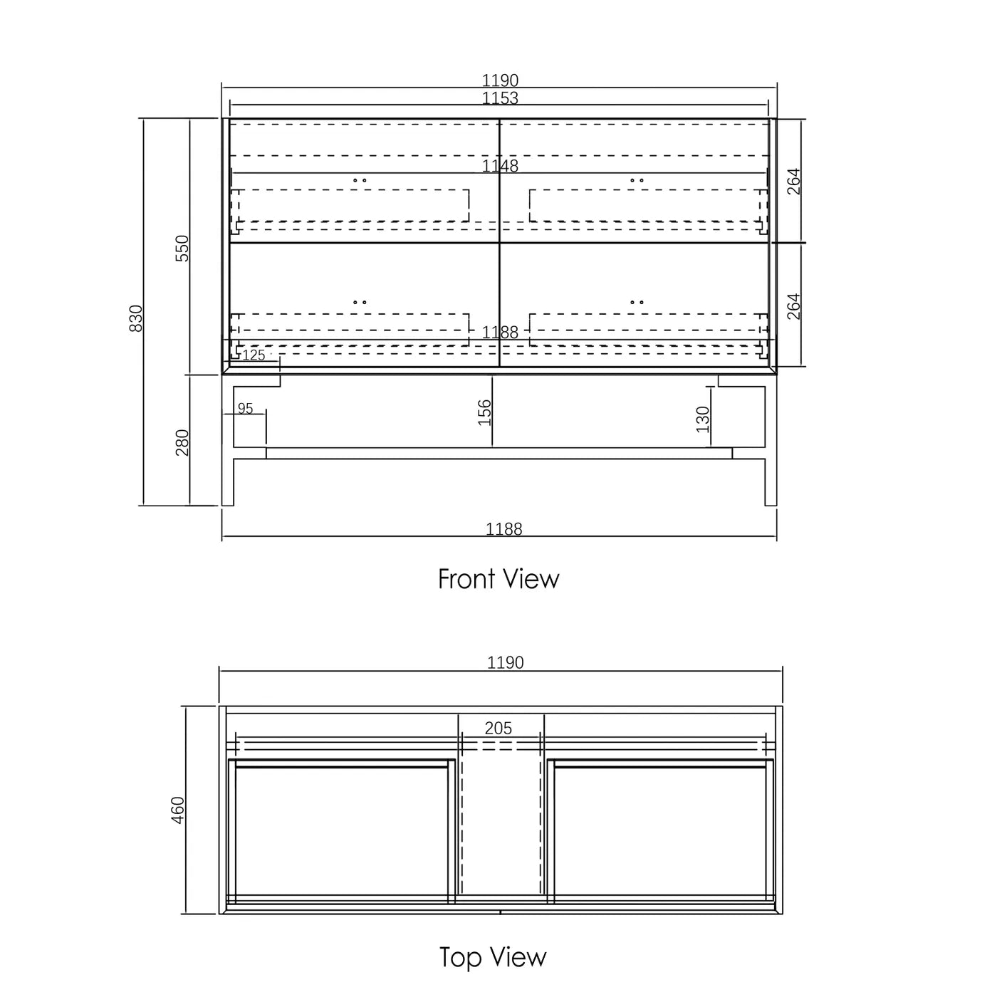 Light Grey Boston 1200MM Wall Hung Vanity Ultra Delux Stone Top