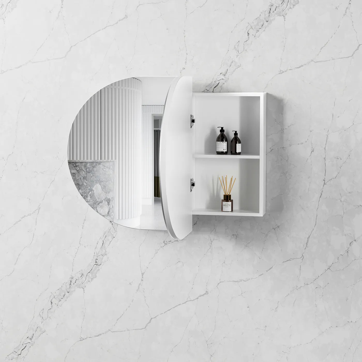 Bondi 900x600 Shaving Cabinet White