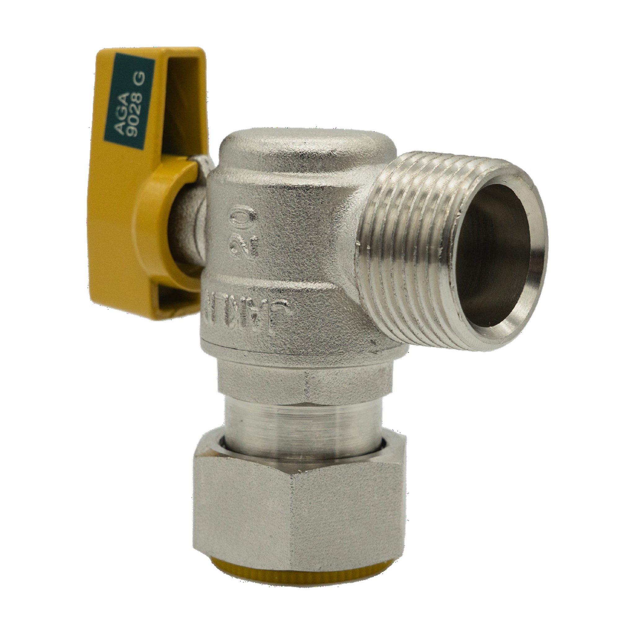 Right Angle Gas Ball Valve - Loose Nut M x F 20mm | M3101