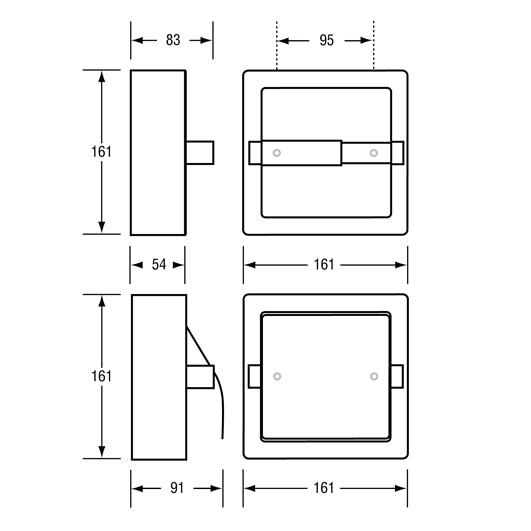 Single Toilet Roll Holder ML260SM