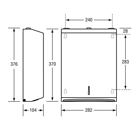 Paper Towel Dispenser in Satin Stainless Steel